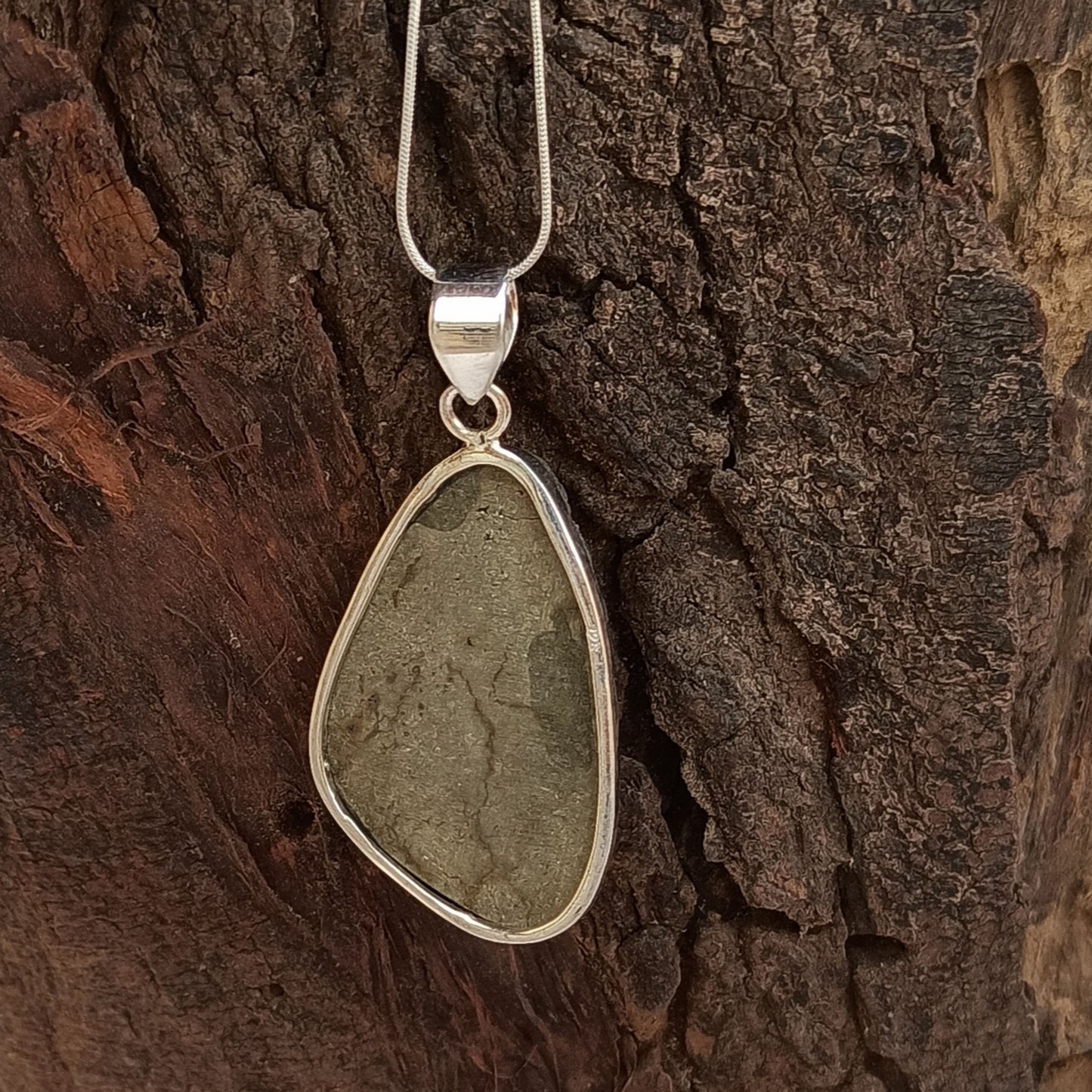 Natural Pyrite Druzy Gemstone Silver Pendant, 925 Sterling Silver Pendant, Fancy Shape Silver Pendant, 43x24x5mm