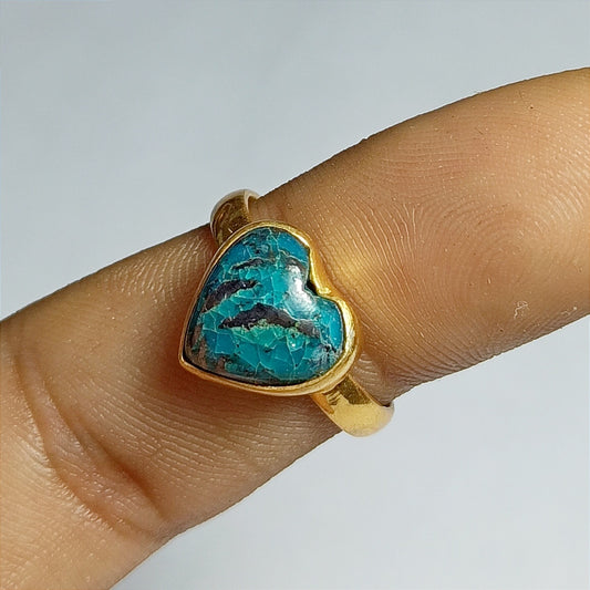 Fabulous Elegance Sterling Silver Chrysocolla Ring