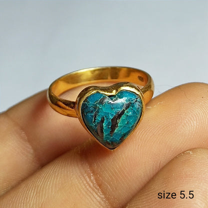 Fabulous Elegance Sterling Silver Chrysocolla Ring