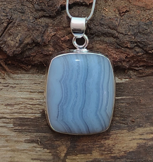 Blue Lace Agate Pendant