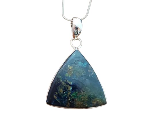 92.5 Sterling Silver Azurite Malachite Pendant