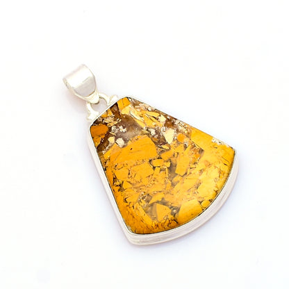 Gorgeous Brecciated Mookaite 925 Sterling Silver Pendant 92.5 Statement Gemstone Pendant Necklace, 38x29x6mm Approx.