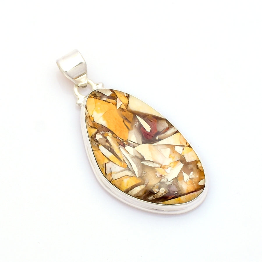 Best Quality Brecciated Mookaite Silver Pendant Jewelry