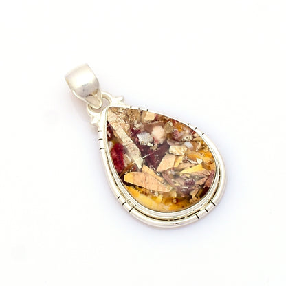 Nice Brecciated Mookaite Pendant Gemstone Necklace