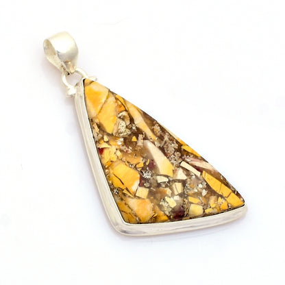 Silver Pendant Brecciated Mookaite