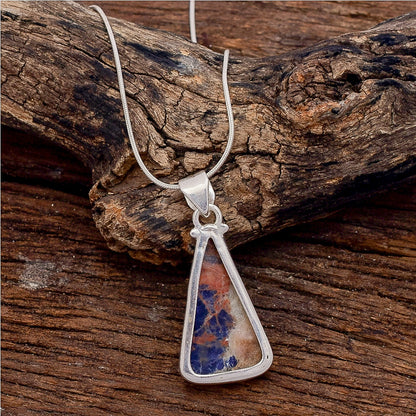 Sodalite Gemstone Silver Jewelry Pendant, 92.5 Sterling Silver Fashion Jewelry Pendant, Pear Shape Handmade Pendant For Party Wear - 35x18x6mm Approx.