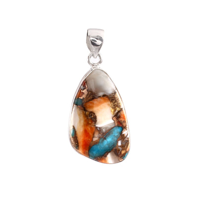 Spiny Oyster Turquoise Gemstone Pendant, 925 Sterling Silver, Oyster Turquoise Pendant, Fancy Pendant, Fashion Jewelry, 32.5Ct Approx.