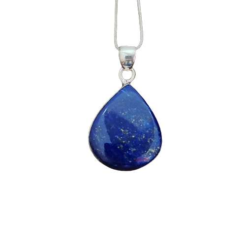 Lapis Lazuli 925 Silver Gemstone Pendant Solid 925 Sterling Silver Charm Pendant 30x20x7mm Approx.