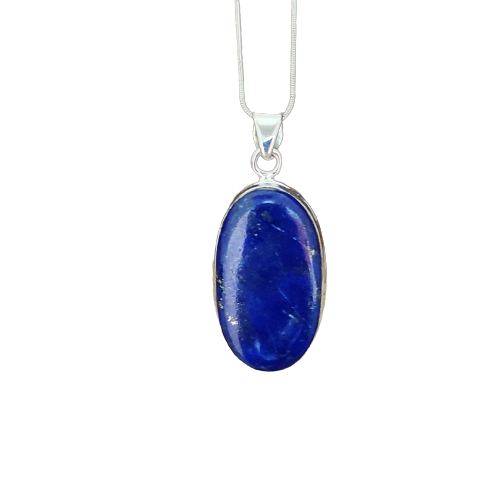 Lapis Lazuli 925 Silver Gemstone Pendant Solid 925 Sterling Silver Charm Pendant 34x17x7mm Approx.