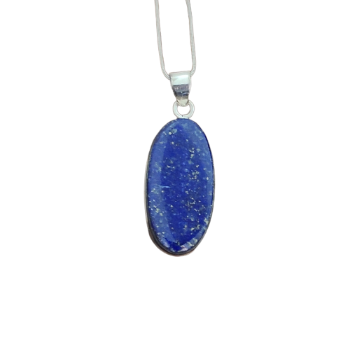 Lapis Lazuli 925 Silver Gemstone Pendant Solid 925 Sterling Silver Charm Pendant 36x15x5mm Approx.