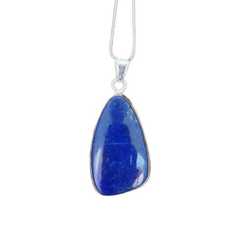 Lapis Lazuli 925 Silver Gemstone Pendant Solid 925 Sterling Silver Charm Pendant 37x11x6mm Approx.