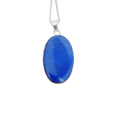 Lapis Lazuli 925 Silver Gemstone Pendant Solid 925 Sterling Silver Charm Pendant 38x21x6mm Approx.