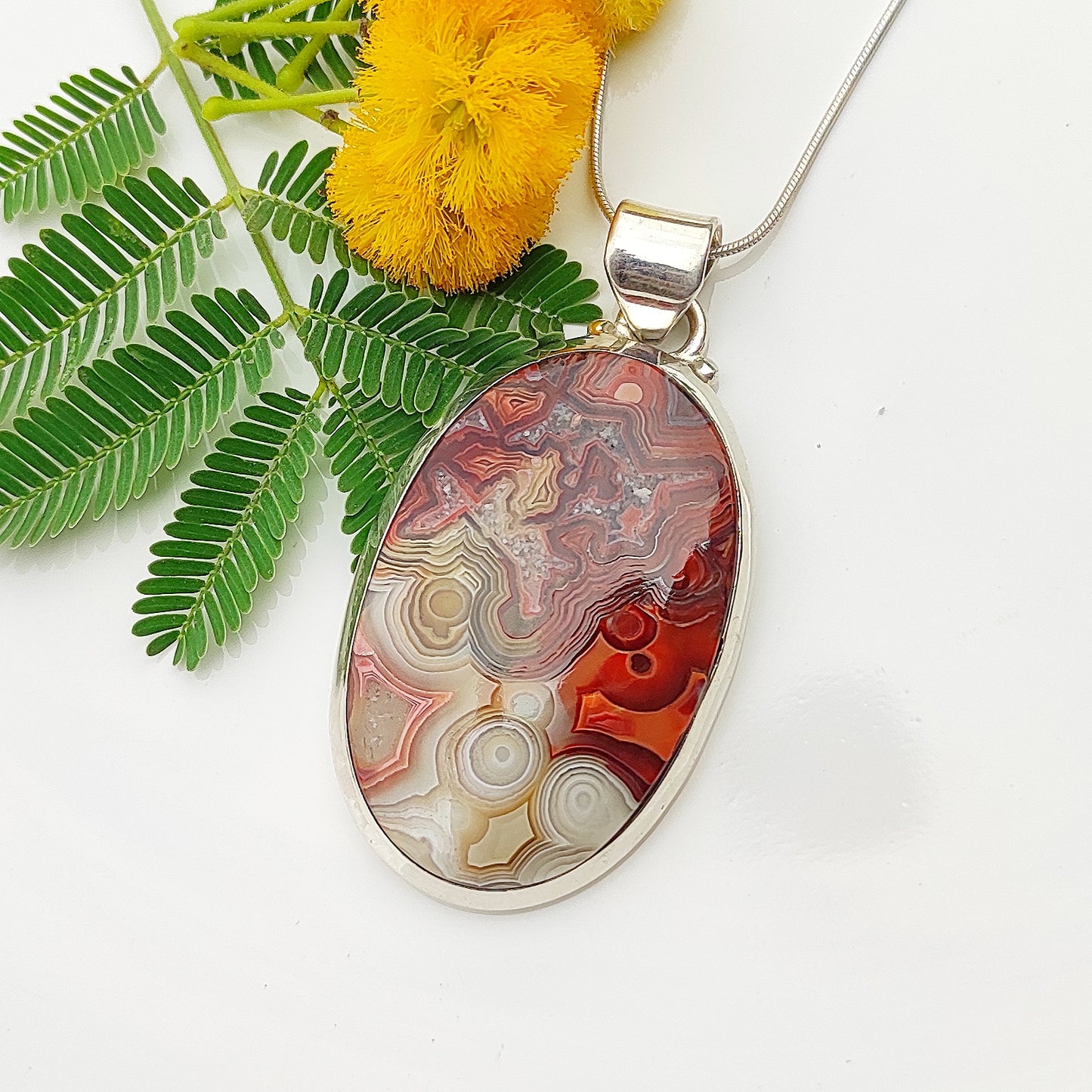 Crazy Lace Gemstone Pendant Jewelry