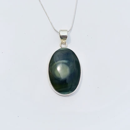 Imperial Jasper Silver Pendant, 925 Solid Sterling Silver Pendant, Statement Pendant, Oval Shape Pendant, Gift For Her, 28Ct