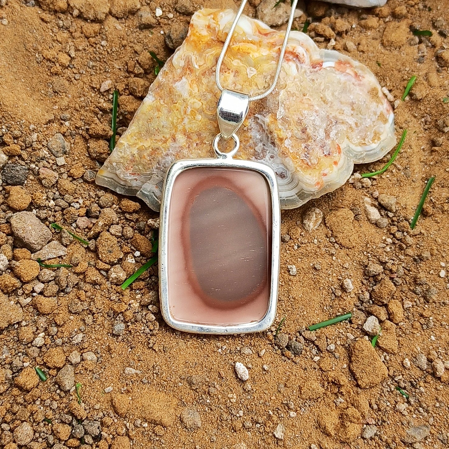 Natural Imperial Jasper Pendant , 925 Sterling Silver Pendant, Gemstone jewelry, Statement Pendant, Vintage Pendant, Gift For Mom