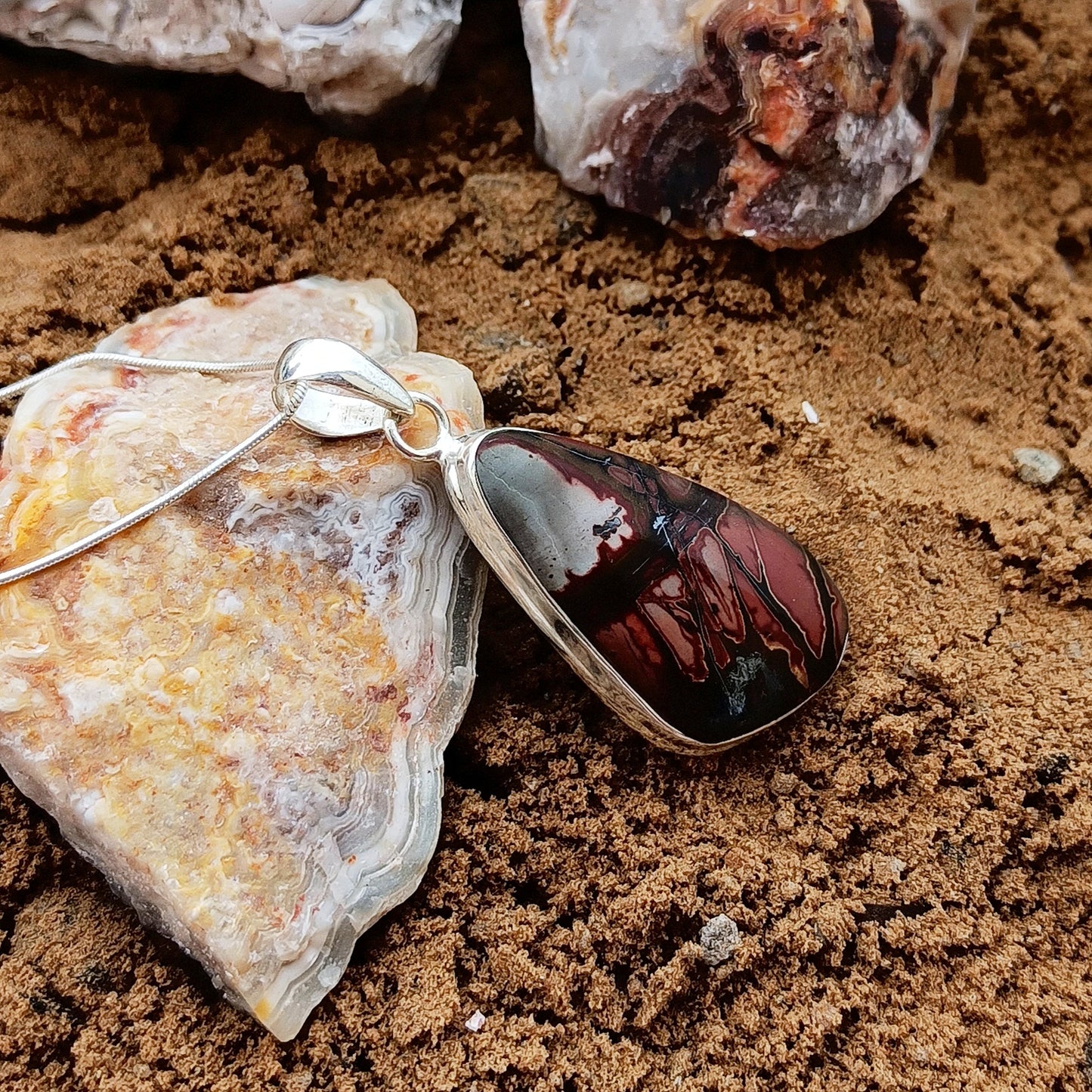 Top Quality Cherry Creek Jasper Pendant Gemstone Necklace