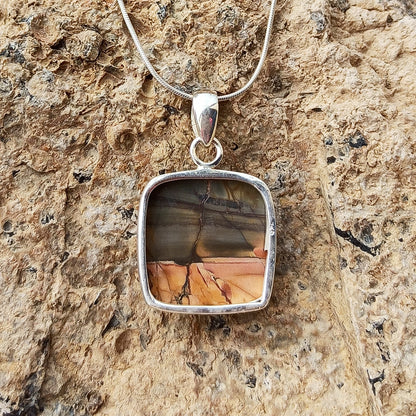 Cherry Creek Jasper Pendant 925 Sterling Silver Gemstone Jewelry