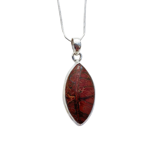 Gorgeous Cherry Creek Jasper Sterling Silver Pendant