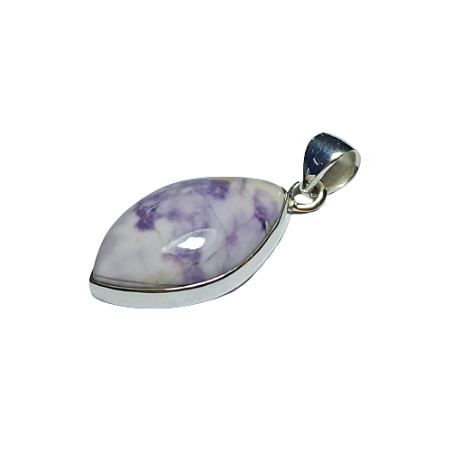 Tiffany Jasper Gemstone Silver Pendant, Solid 925 Sterling Silver Charm Pendant Tiffany Jasper Statement Pendant, 31x16x7mm