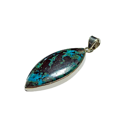 Beautiful Chrysocolla Pendant Gemstone 925 Sterling Silver Necklace