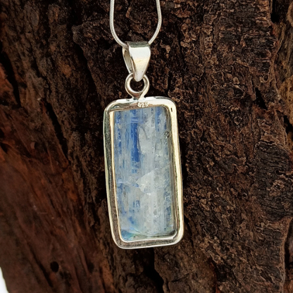 Natural Rainbow Moonstone Gemstone Silver Pendant, 925 Sterling Silver Gemstone Pendant, Baguette Shape Silver Pendant, 37x16x7mm