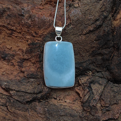 Exquisite Blue Opal Pendant Unique Gemstone Necklace