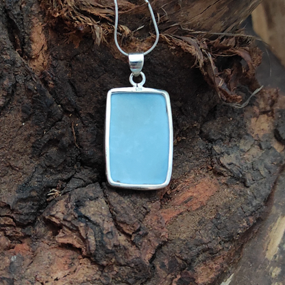 Beautiful Blue Opal 925 Sterling Silver Pendant Gemstone