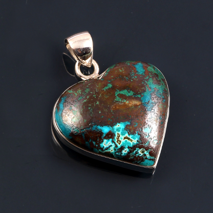 925 Silver Silver Pendant Chrysocolla Gemstone Jewelry