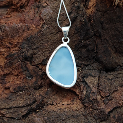 Blue Opal Silver Pendant | Ocean-Inspired Elegance