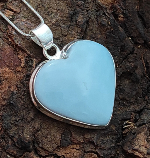 Blue Opal 925 Sterling Silver Pendant Gemstone