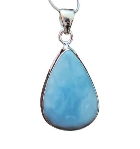 Blauer Opal 925 Sterling Silber Anhänger Edelstein / Hochwertige Blaue Opal Cabochon Halskette / 925 Sterling Silber Anhänger 