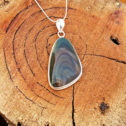 Imperial Jasper Silver Jewelry Pendant, 925 Sterling Silver Fancy Shape Pendant, Long Bride Pendant, 40x14x4mm